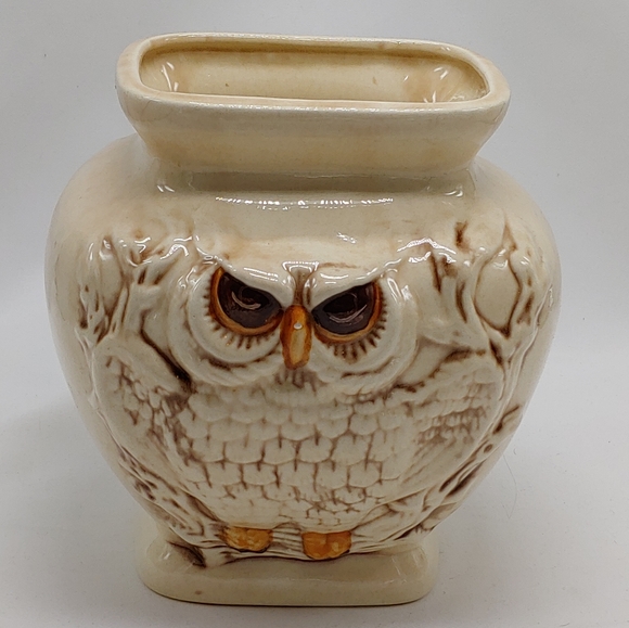 Vintage "Scowling Owl" Planter/Vase - Picture 3 of 7